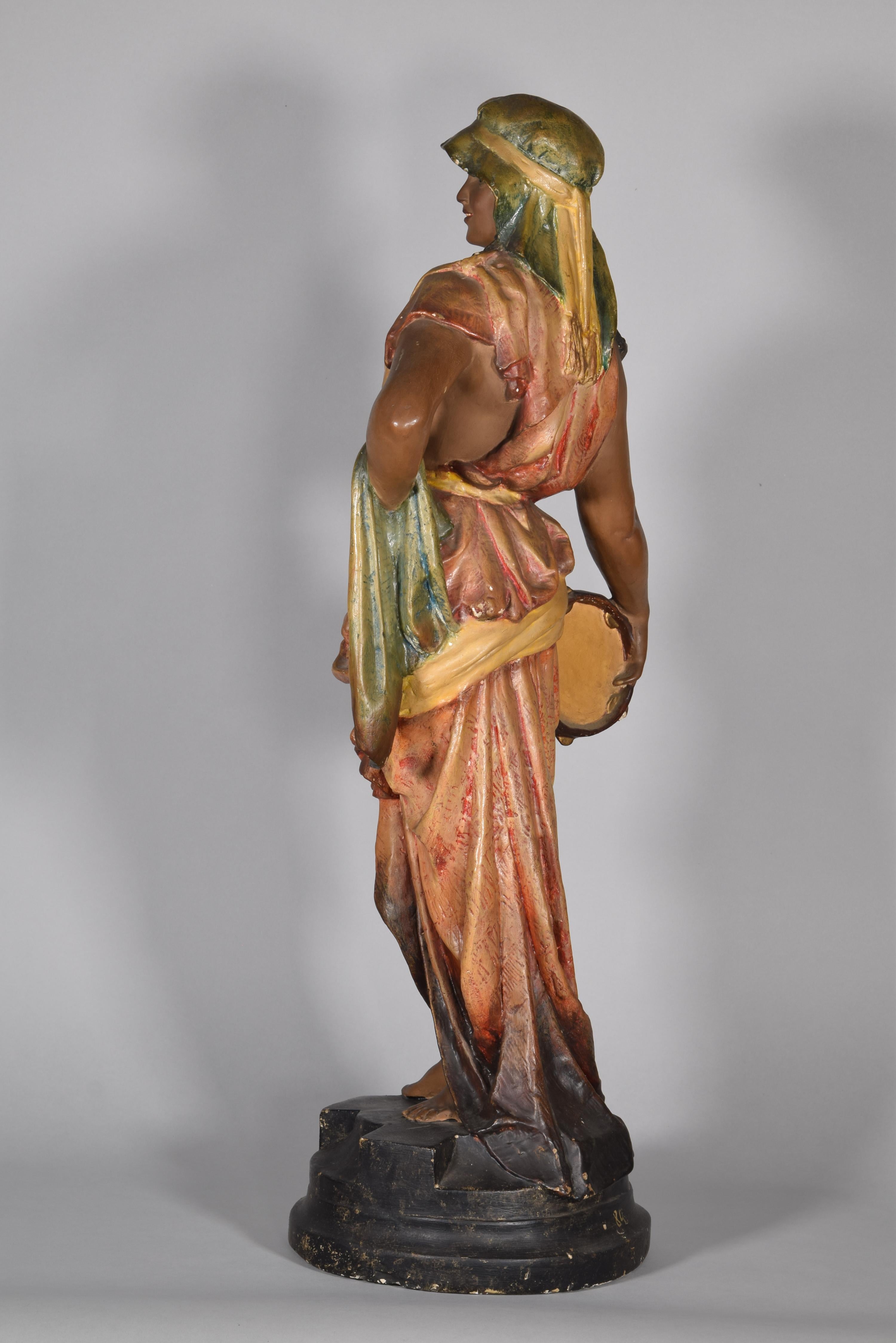 Orientalist Sculpture, Polychromed Plaster or Scagliola, 19th Century 3