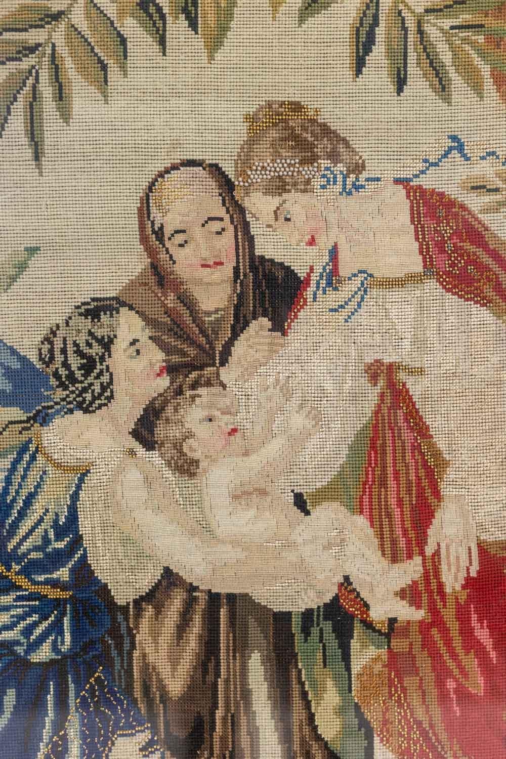 Orientalist style petit point tapestry. Circa 1880. In Excellent Condition For Sale In Saint-Ouen, FR