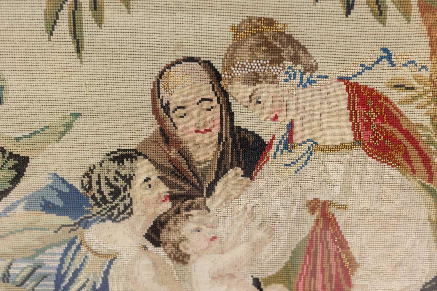 Late 19th Century Orientalist style petit point tapestry. Circa 1880. For Sale