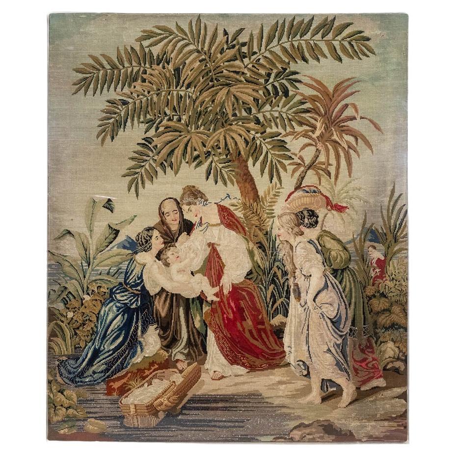 Orientalist style petit point tapestry. Circa 1880. For Sale