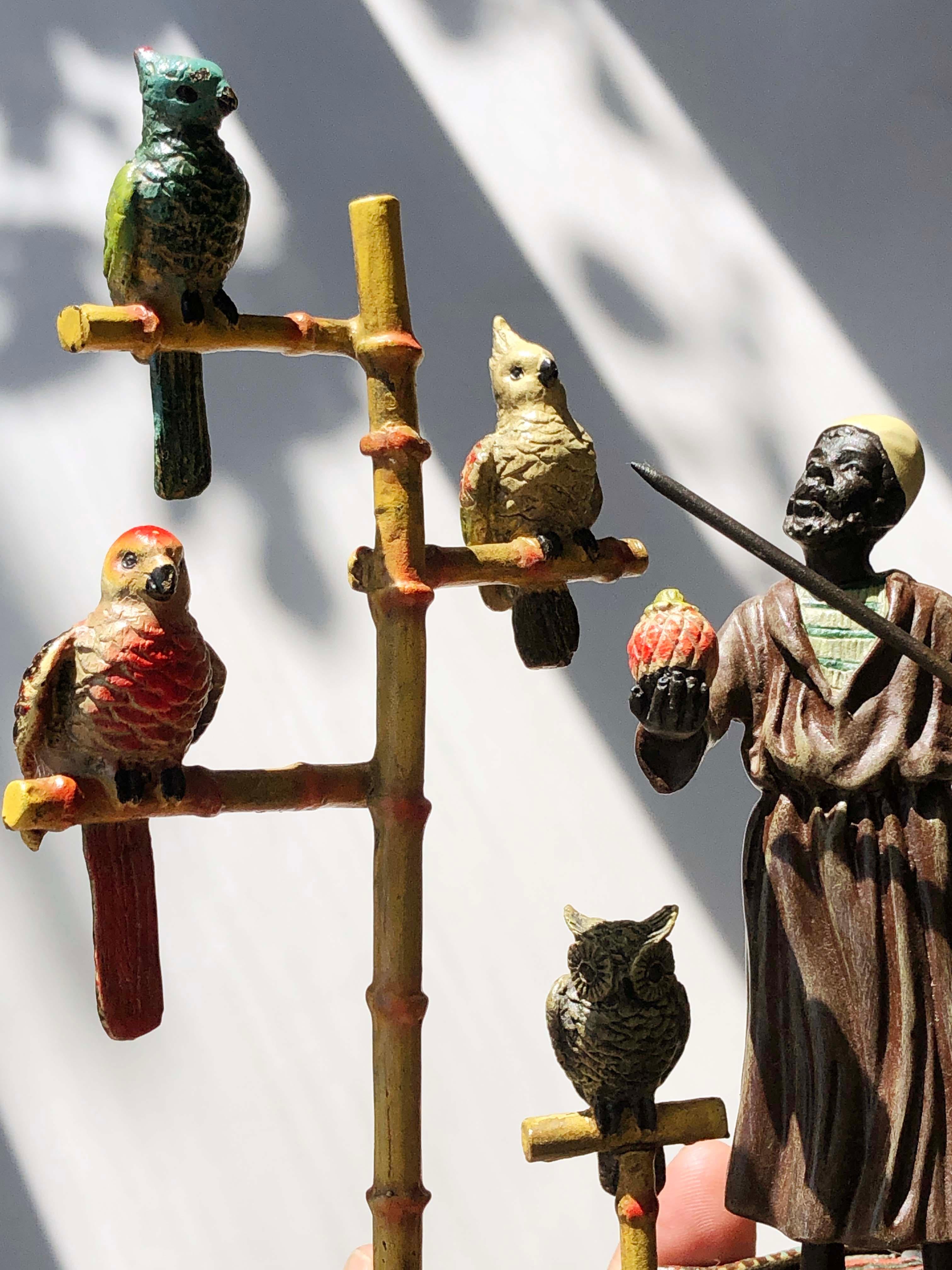 Entrenador de loros orientalista Vienna Bronze, Franz Bergman, Siglo XIX en venta 4