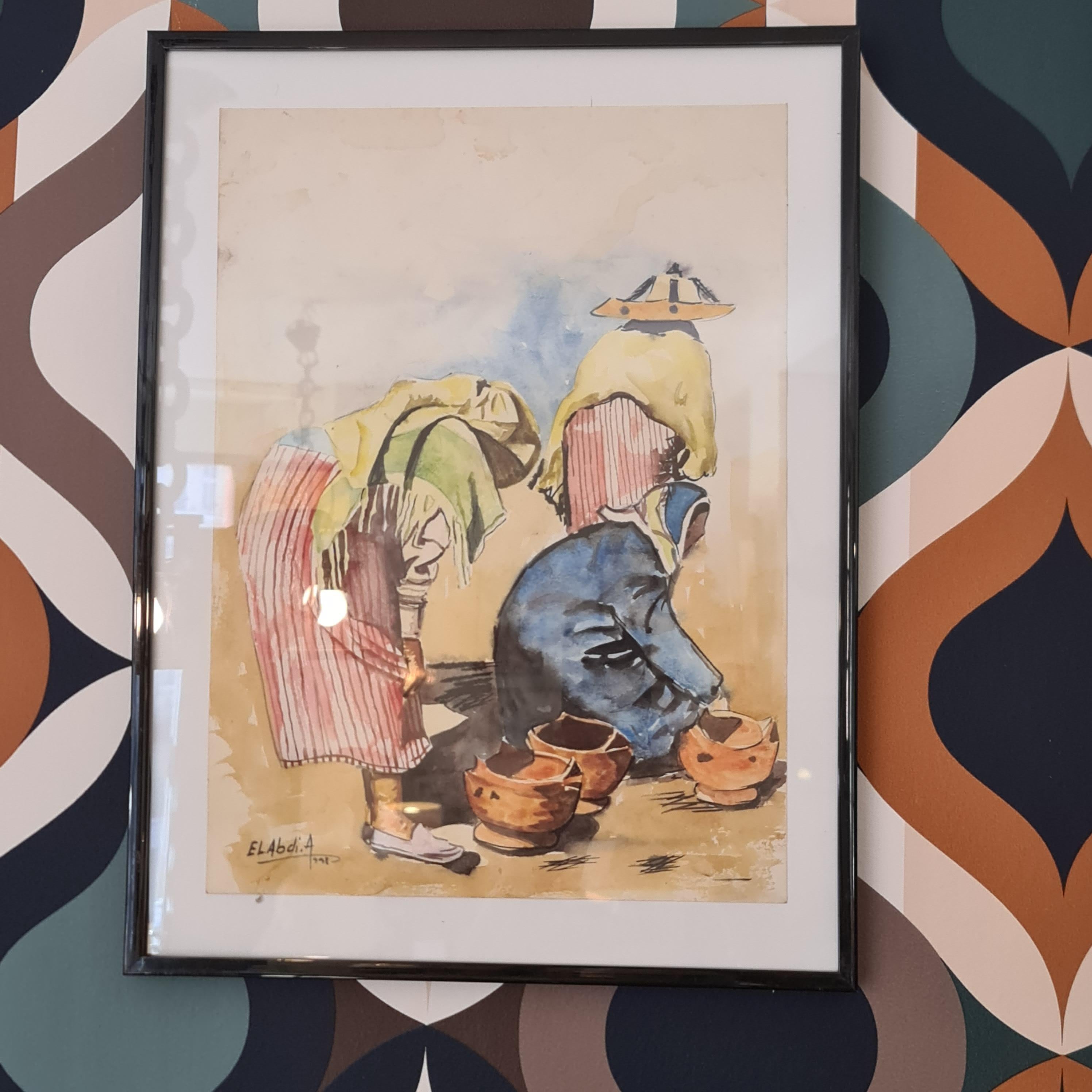 orientalisches Aquarell (Islamisch) im Angebot