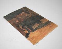 Orientalist Watercolor Drawing Signed "Muñiz"