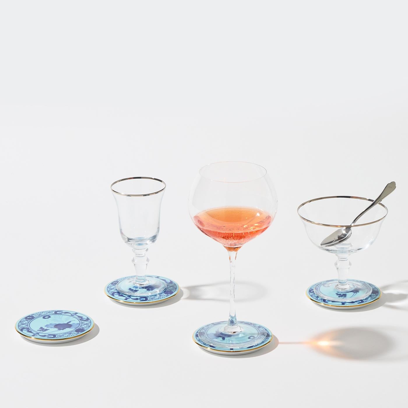 Oriente Italiano Iris Set Of 4 Coasters In New Condition For Sale In Milan, IT