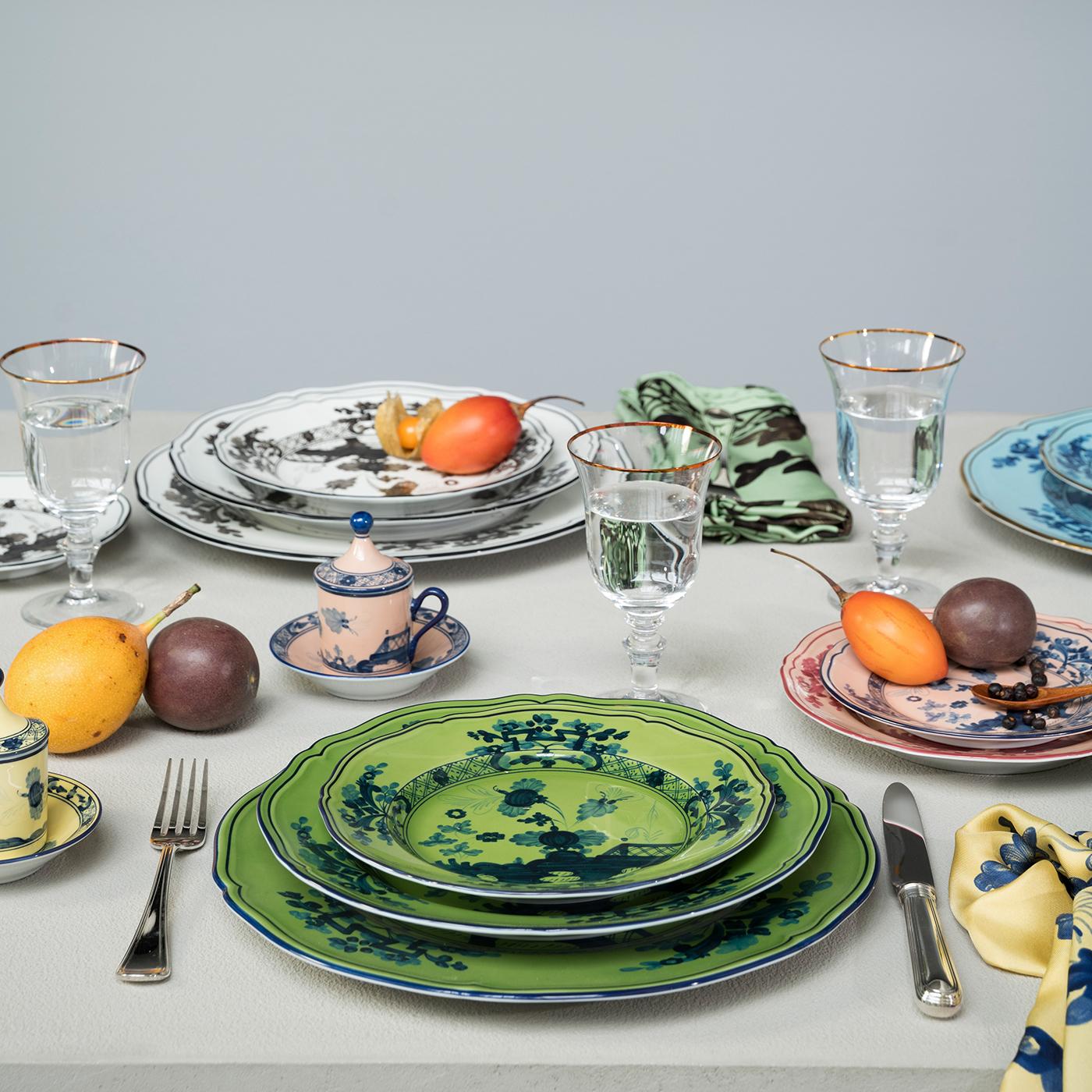XXI secolo e contemporaneo Set di 6 piatti da portata Oriente Italiano Malachite di GINORI 1735 in vendita