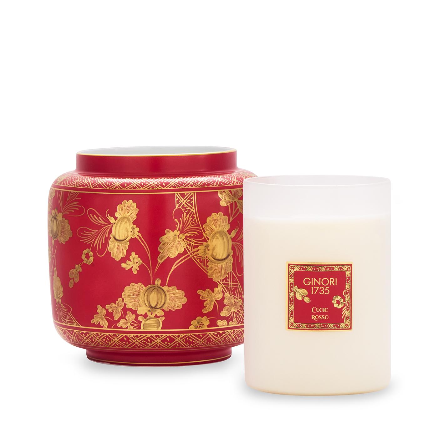 XXI secolo e contemporaneo Oriente Italiano Rubrum Vaso Portacandele di GINORI 1735 in vendita