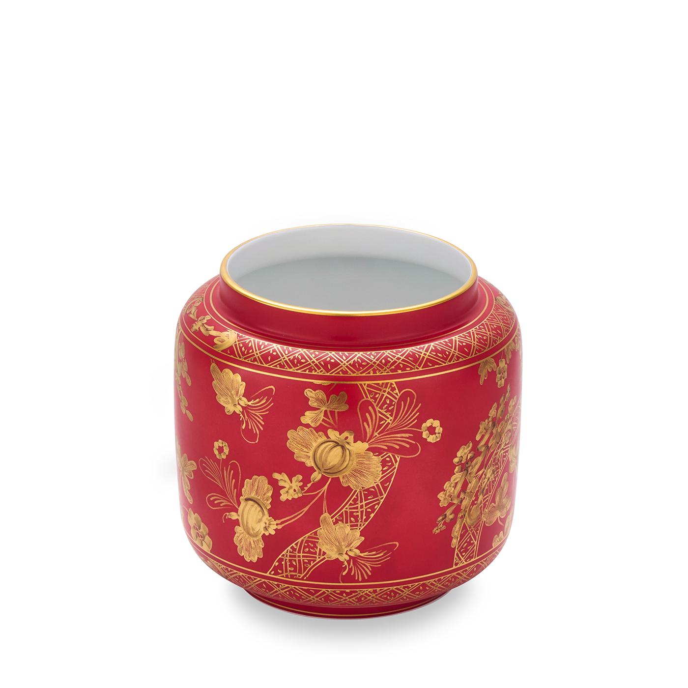 Porcellana Oriente Italiano Rubrum Vaso Portacandele di GINORI 1735 in vendita