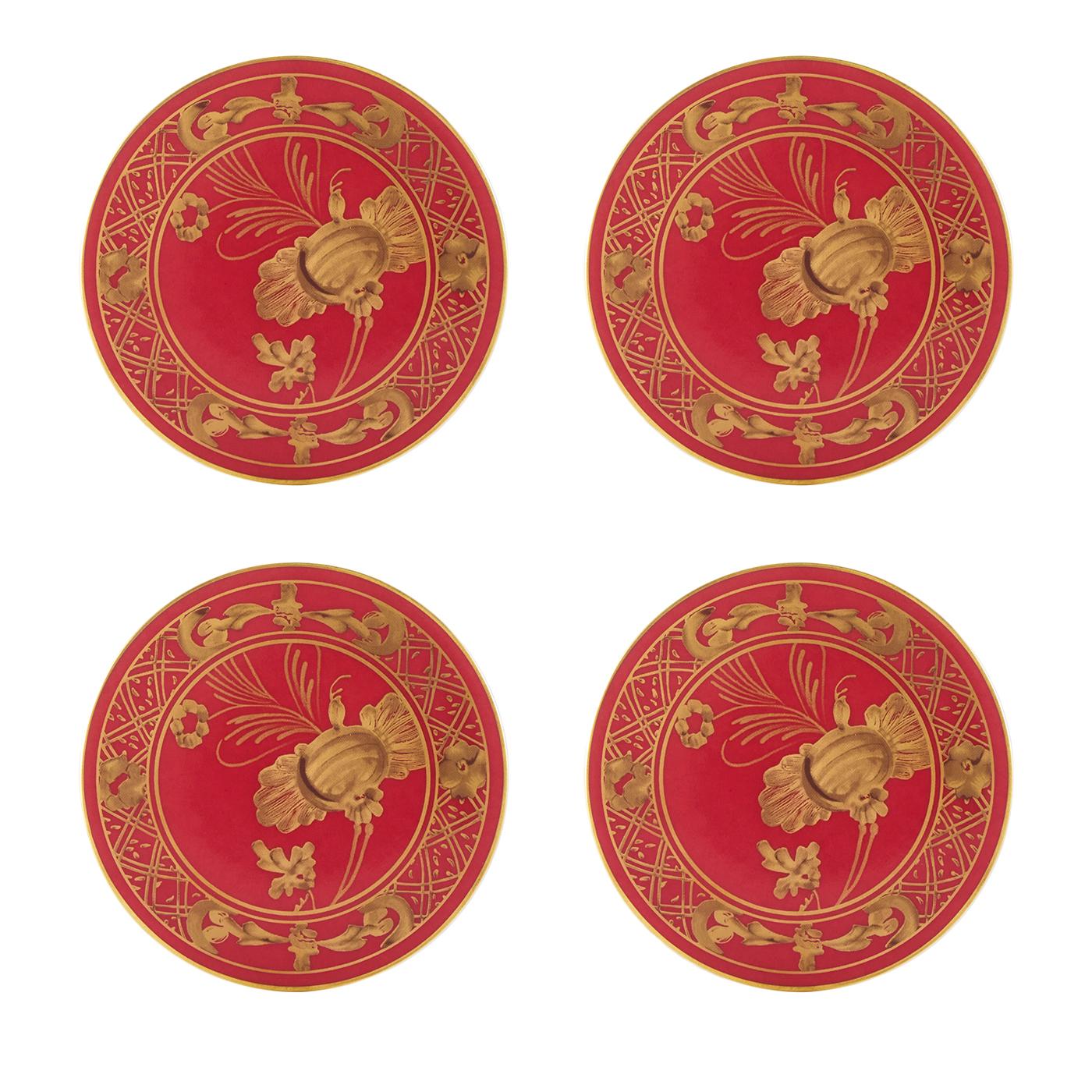 Oriente Italiano Rubrum Juego De 4 Posavasos by GINORI 1735 en venta 2
