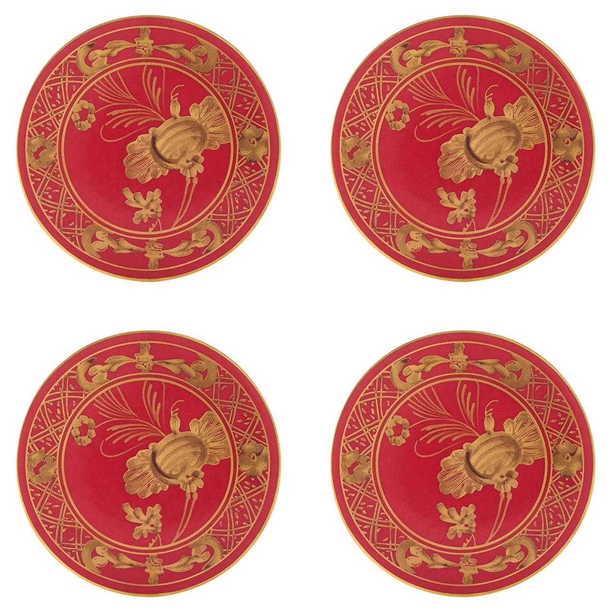 Oriente Italiano Rubrum Set di 4 sottobicchieri di GINORI 1735