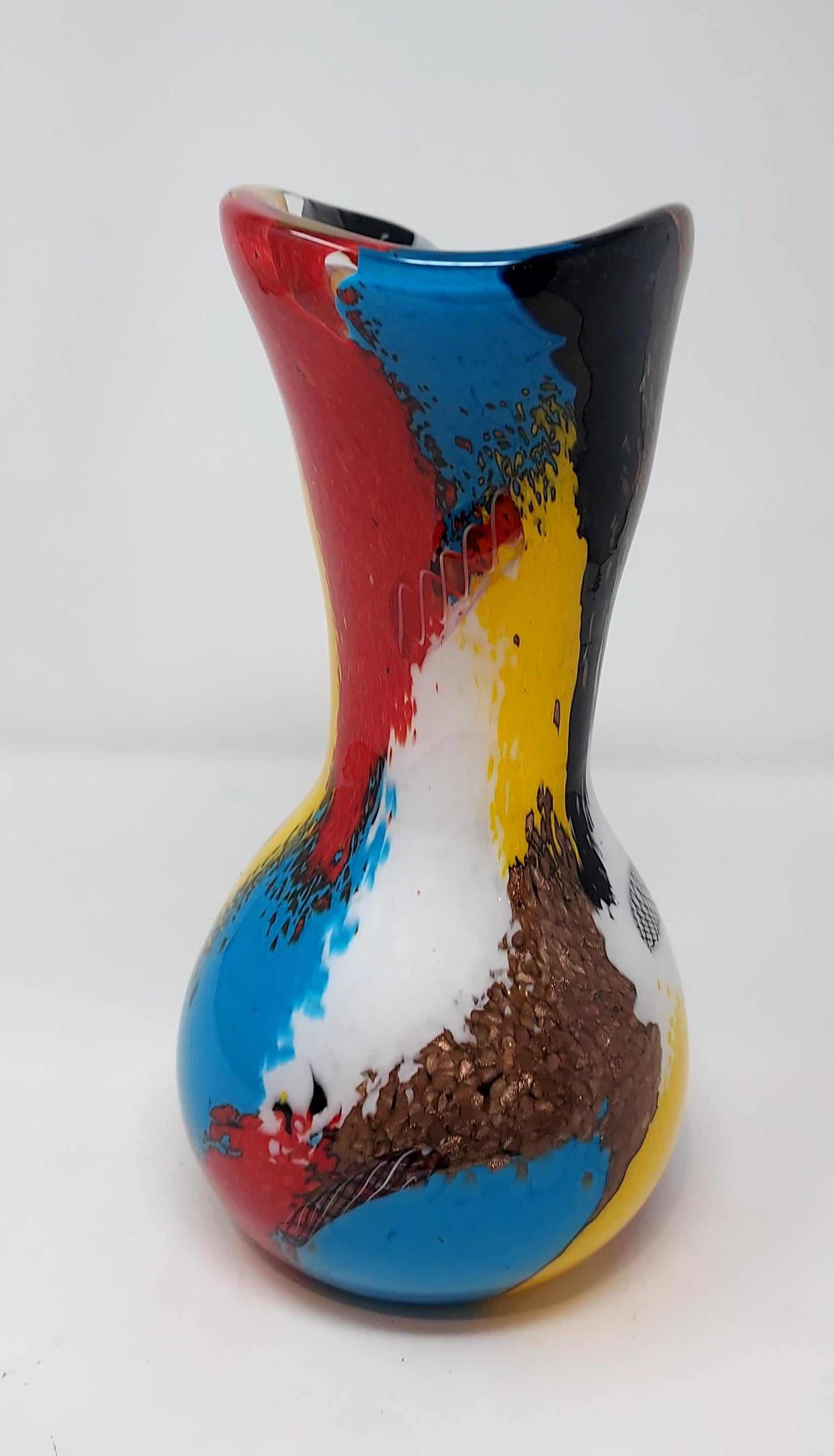 Vase „Oriente“ von Dino Martens für Aureliano Toso (Moderne der Mitte des Jahrhunderts) im Angebot