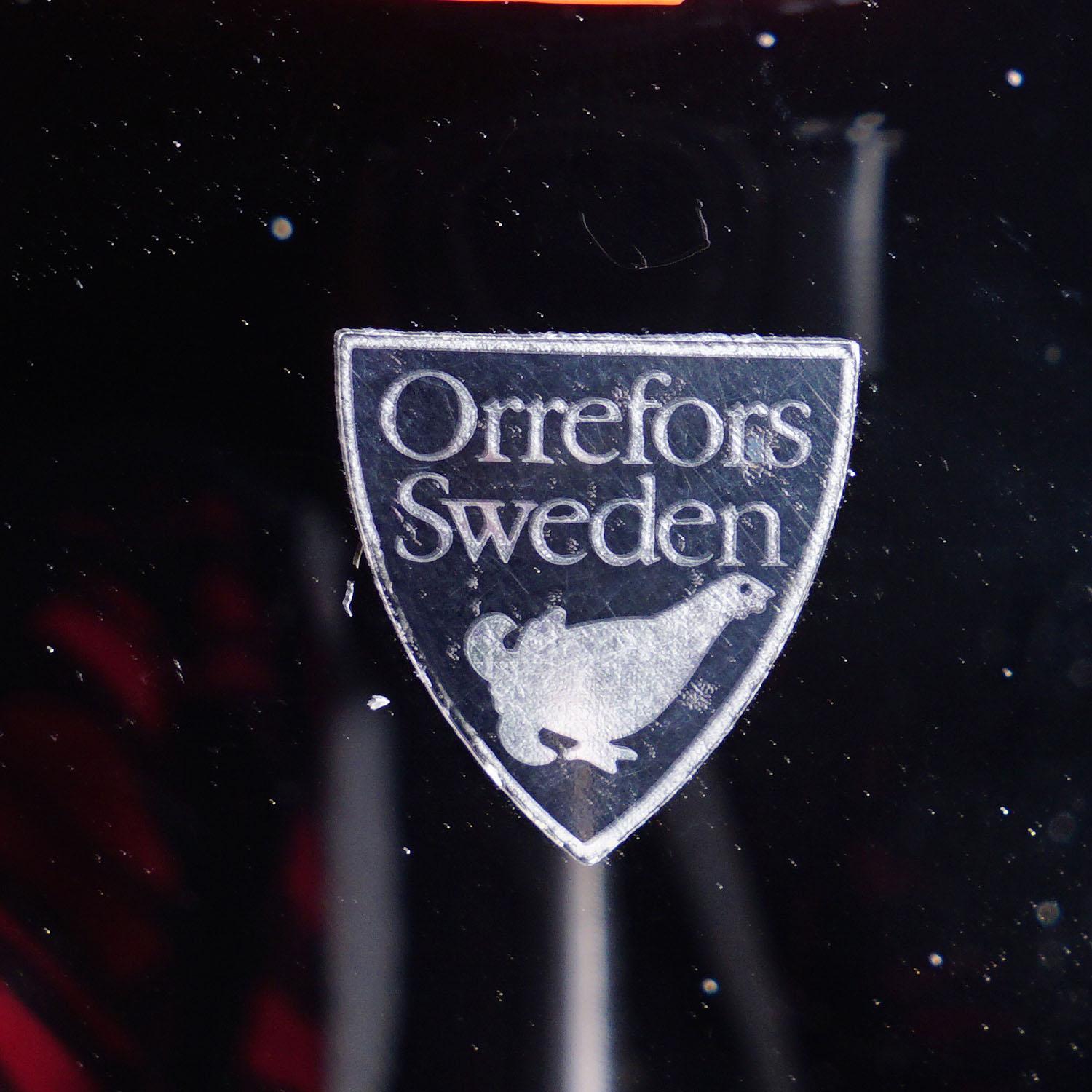 Vetro artistico Vaso Orientes di Erika Lagerbielke per Orrefors Schweden 2002 in vendita