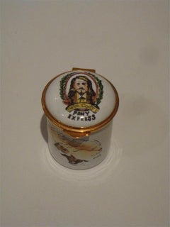 Orig Collectors William Cody 1927 Pony Express LTD Staffordshire Enamel Bank Box