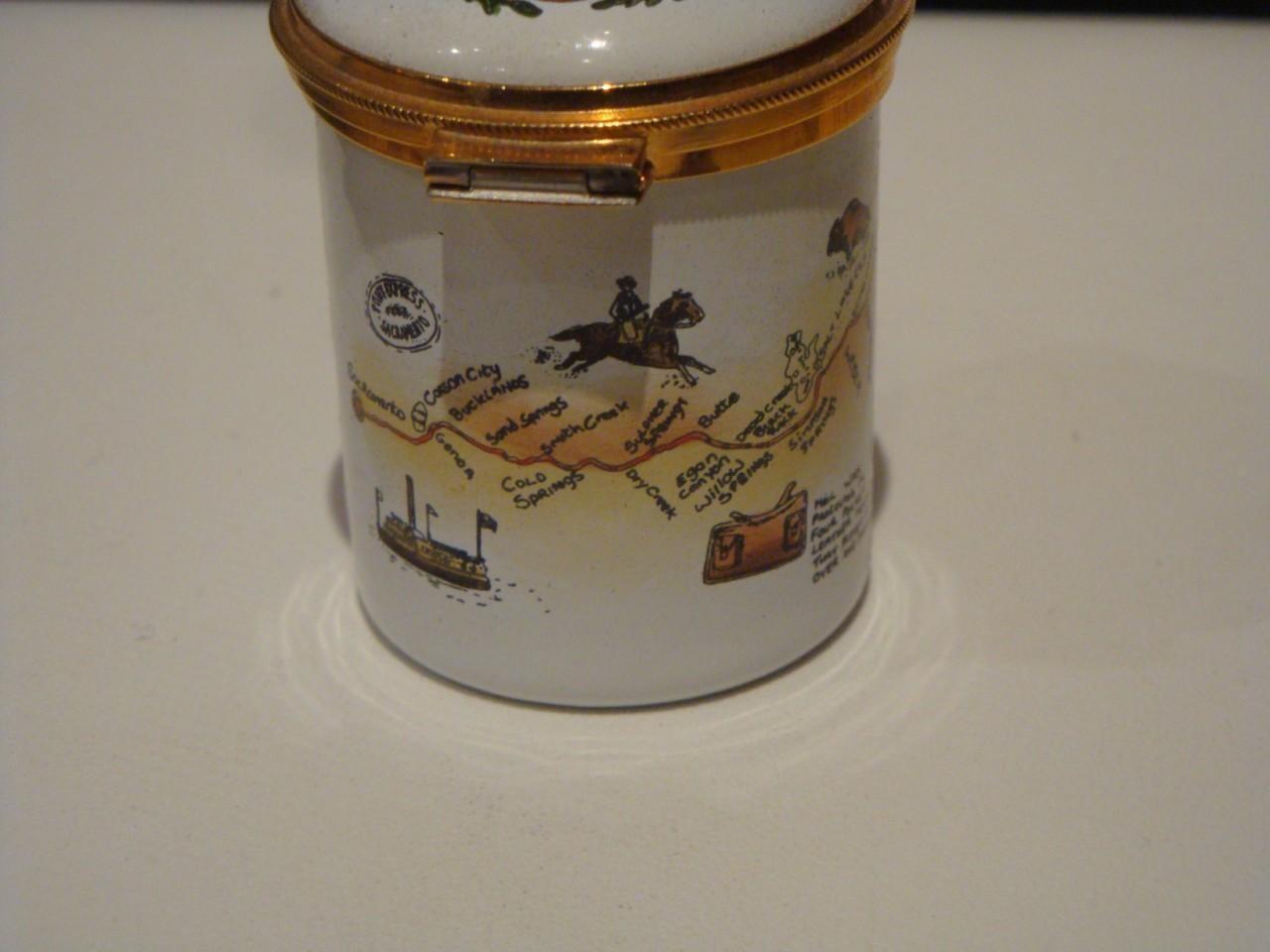 Orig Coleccionistas William Cody 1927 Pony Express LTD Staffordshire Esmalte Caja Bancaria Inglés en venta