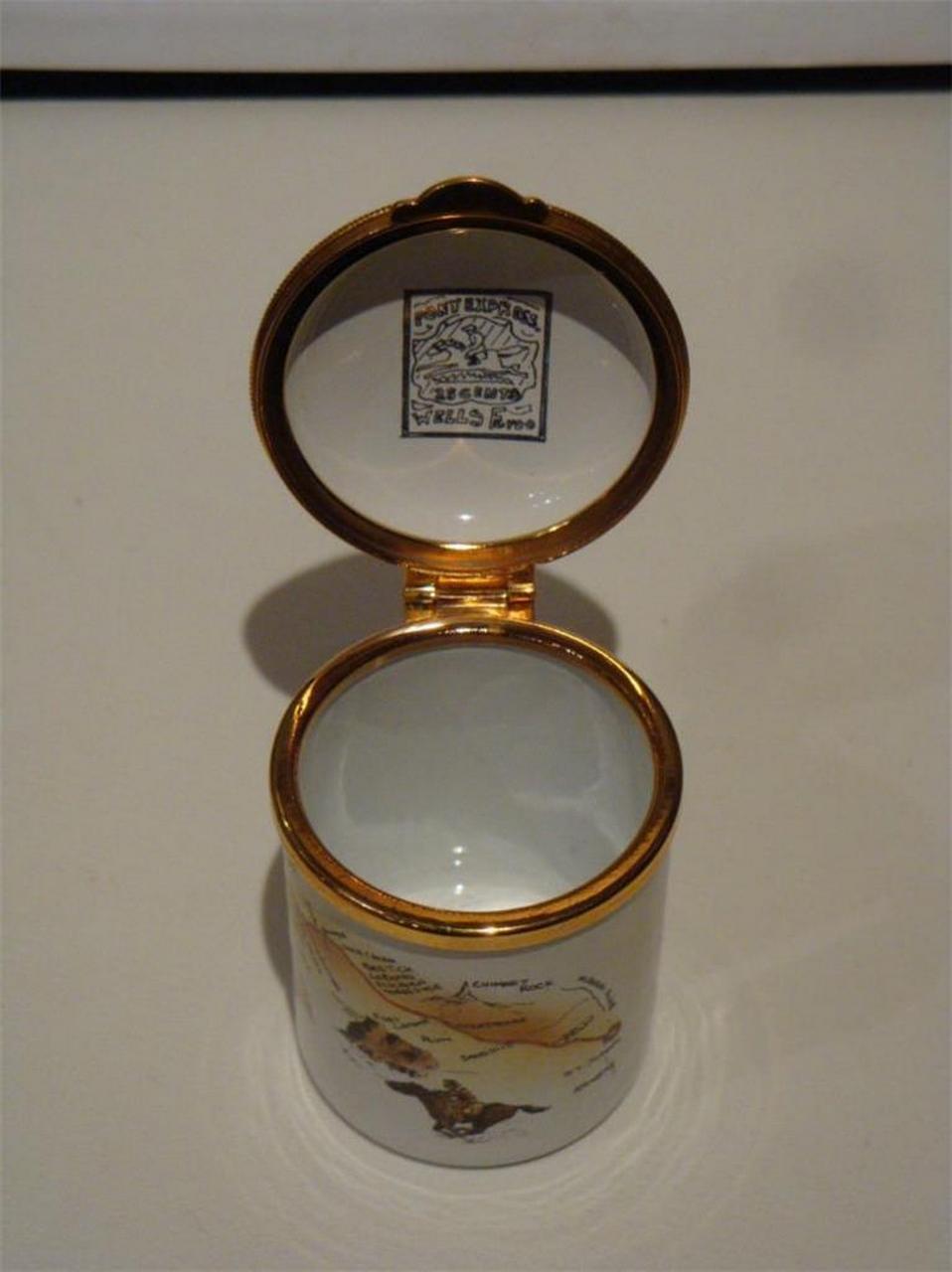 Orig Coleccionistas William Cody 1927 Pony Express LTD Staffordshire Esmalte Caja Bancaria en venta 2