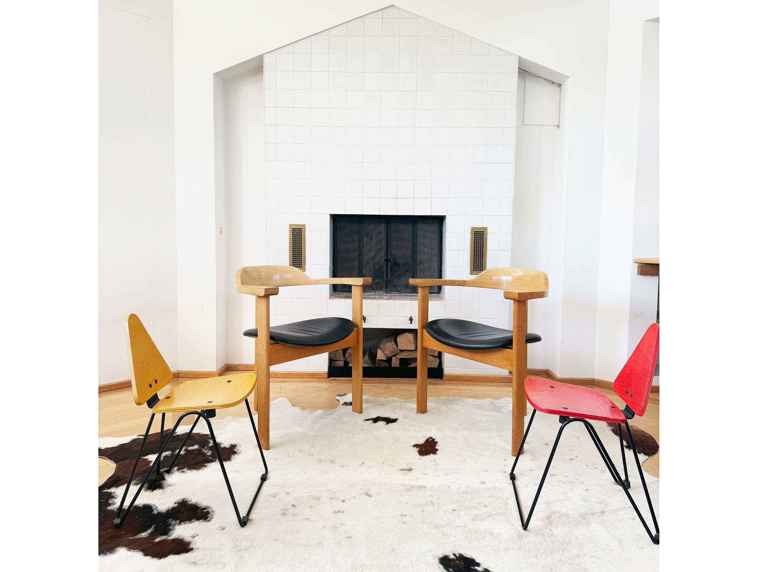 Orig. Poltrona Expo 64 di Robert and Trix Haussmann & Haussmann, 1964, vintage Mid-Century Oak in vendita 4