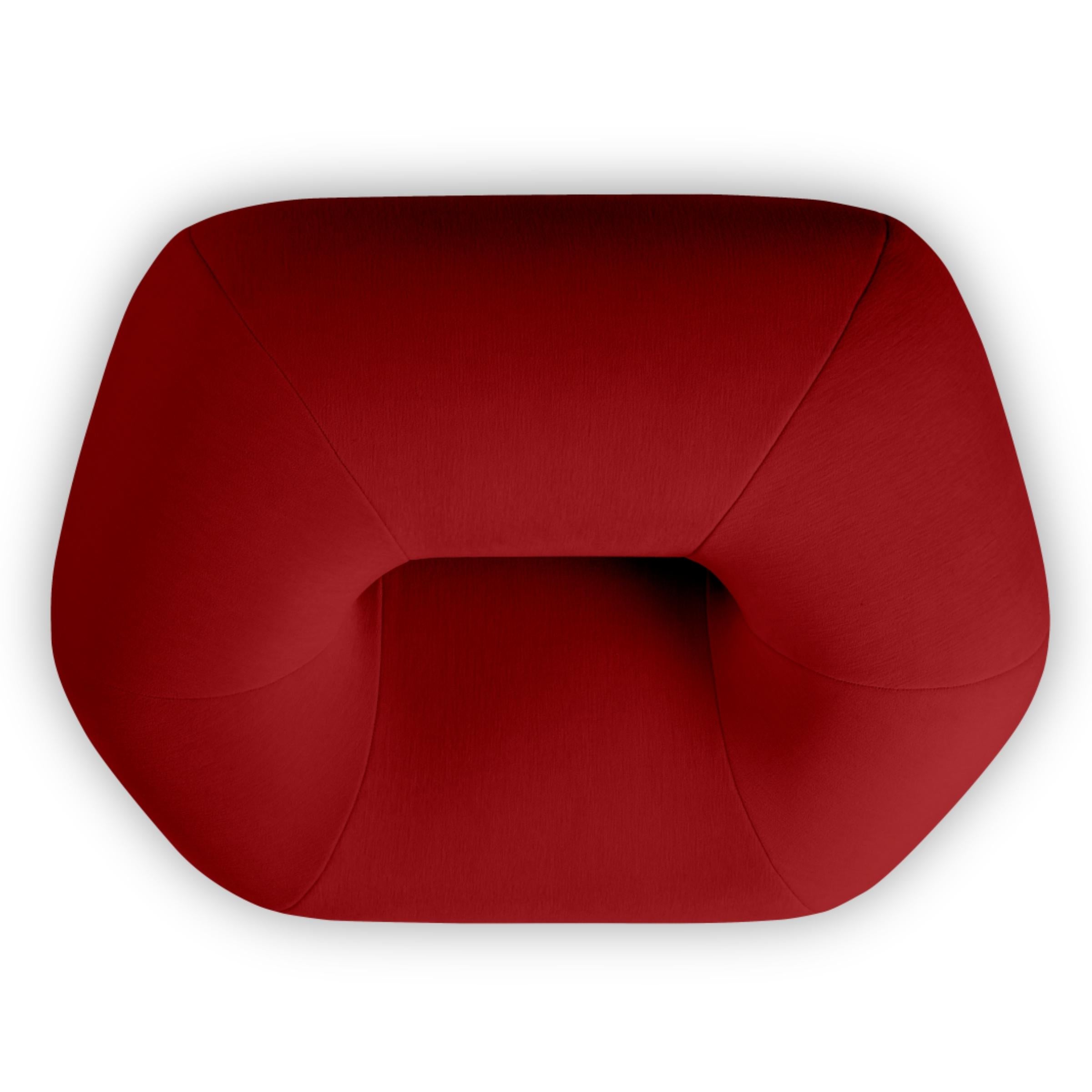 Velvet Origami Armchair For Sale