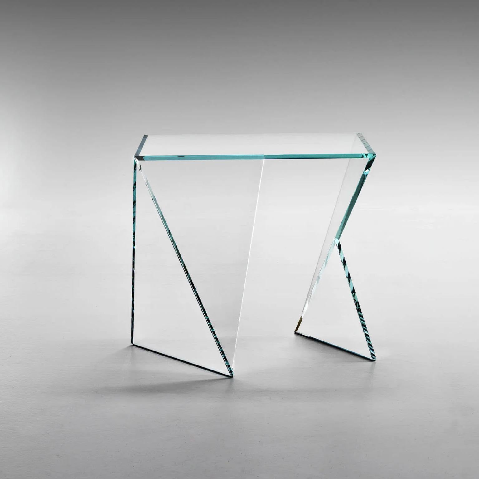 Origami Calcio Beistelltisch aus Kristallglas von Barberini & Gunnell (Sonstiges) im Angebot