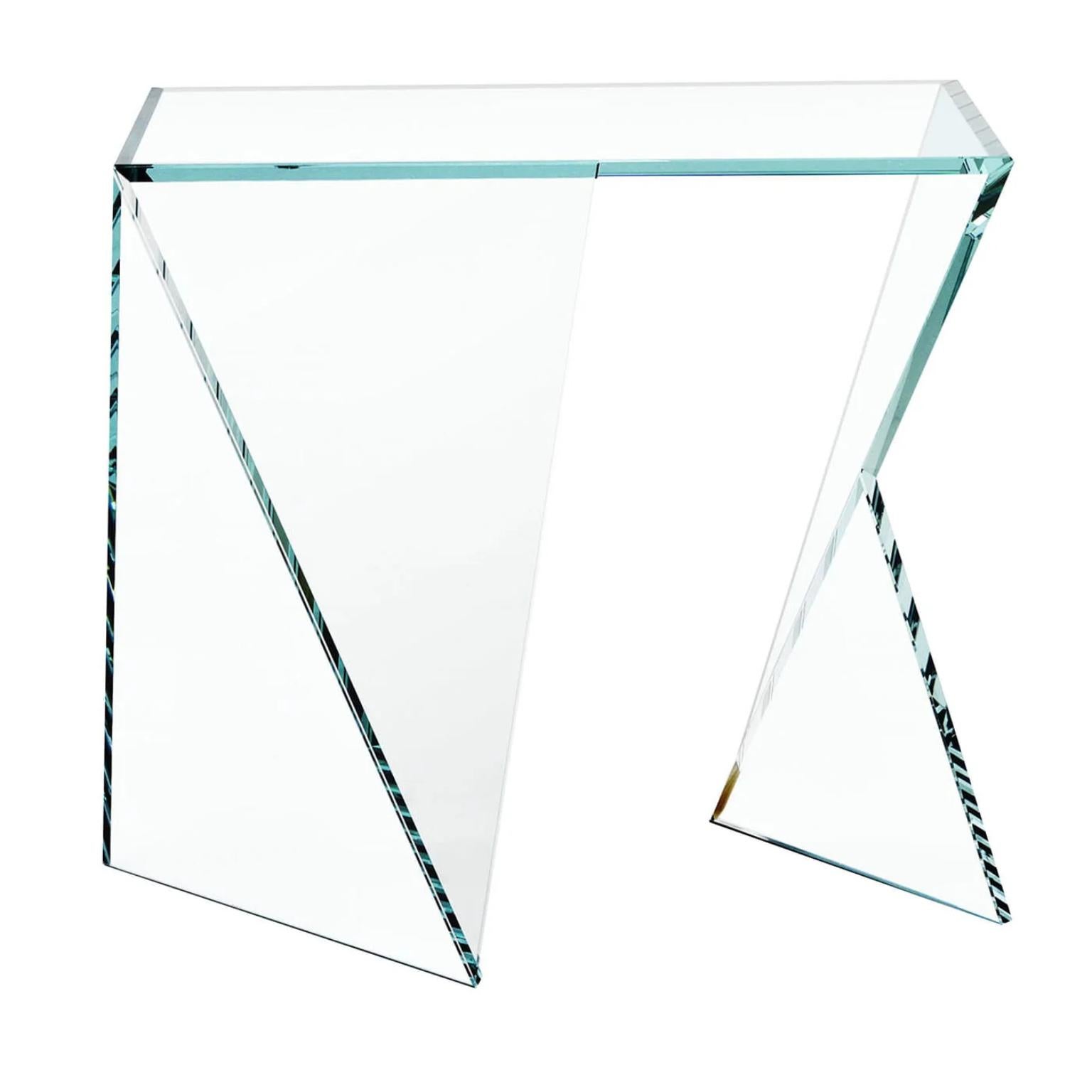 Origami Klassischer Beistelltisch aus Kristallglas von Barberini & Gunnell (21. Jahrhundert und zeitgenössisch) im Angebot