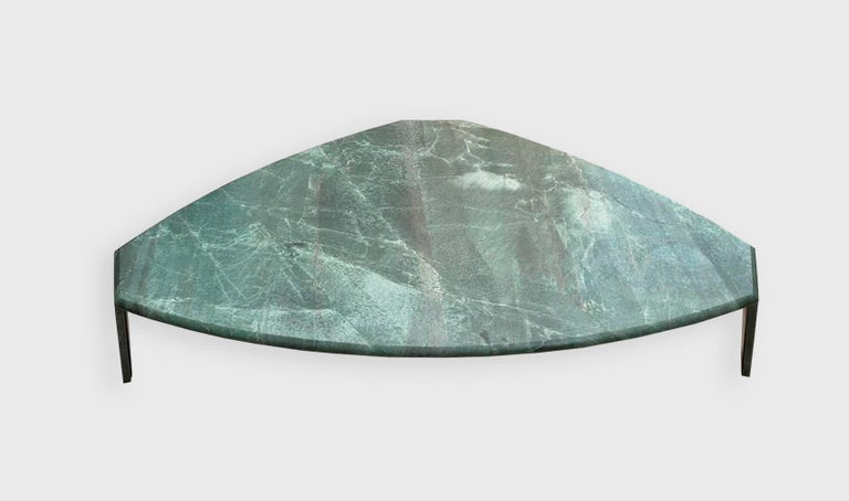 Origami coffee table by Atra Design
Limited edition of 5
Dimensions: D 154.8 x W 113.8 x H 30 cm
Materials: Emerald quartzite

Atra Design
We are Atra, a furniture brand produced by Atra form a mexico city–based high end production facility
