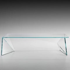 Origami Coffee Table in Crystal Glass by Barberini & Gunnell