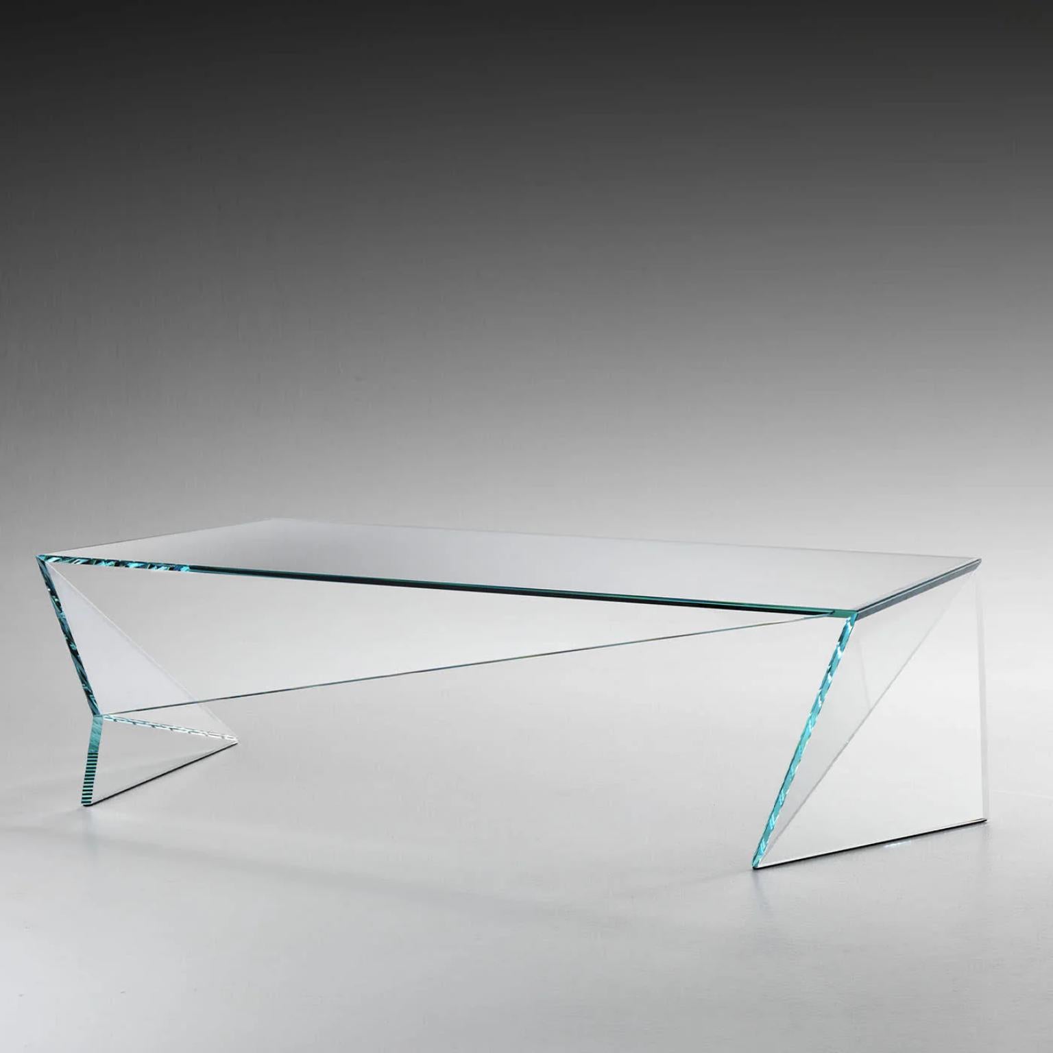 Autre Table basse Origami en verre de cristal par Barberini & Gunnell en vente