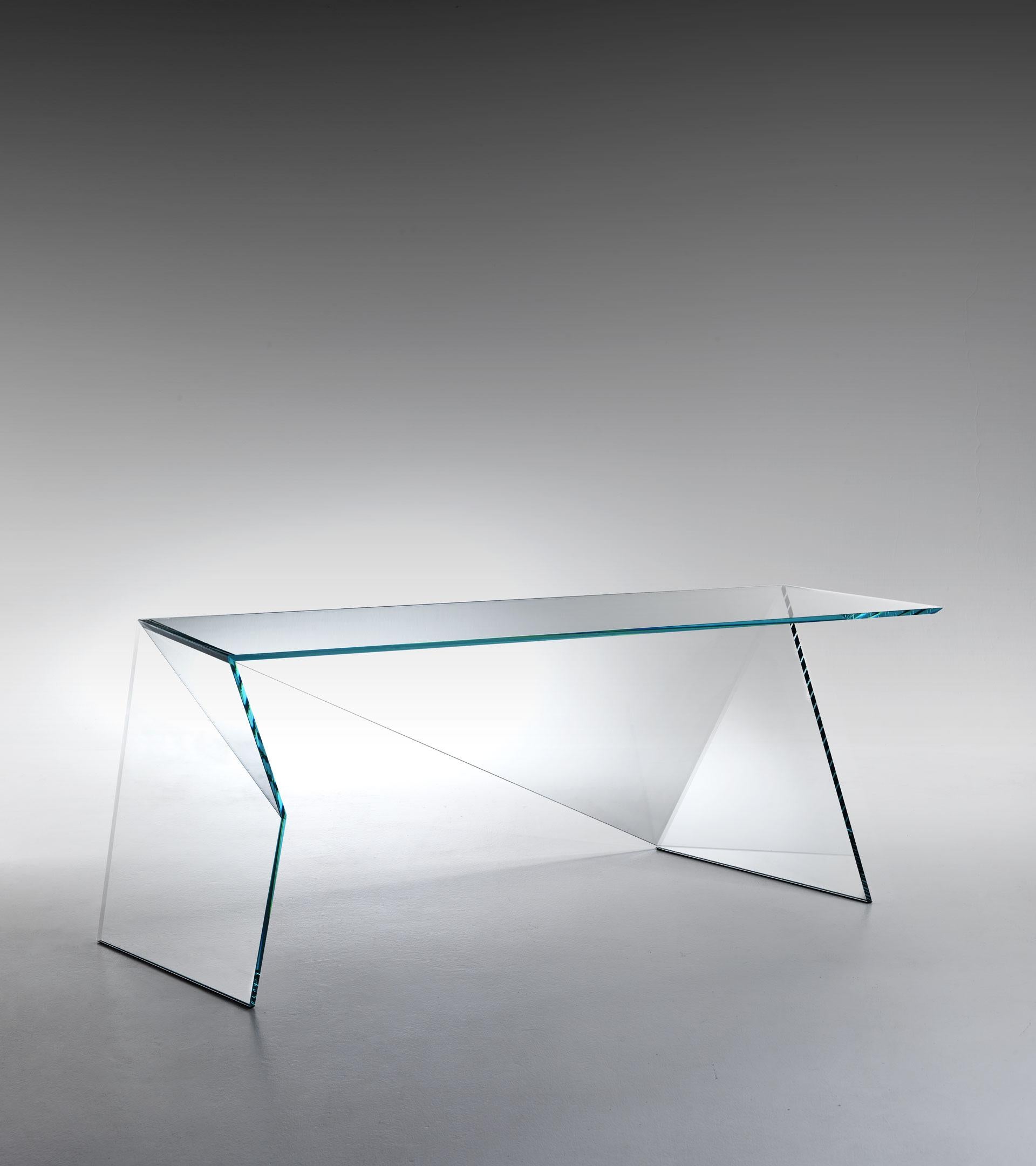 Table basse Origami en verre de cristal par Barberini & Gunnell Neuf - En vente à Geneve, CH