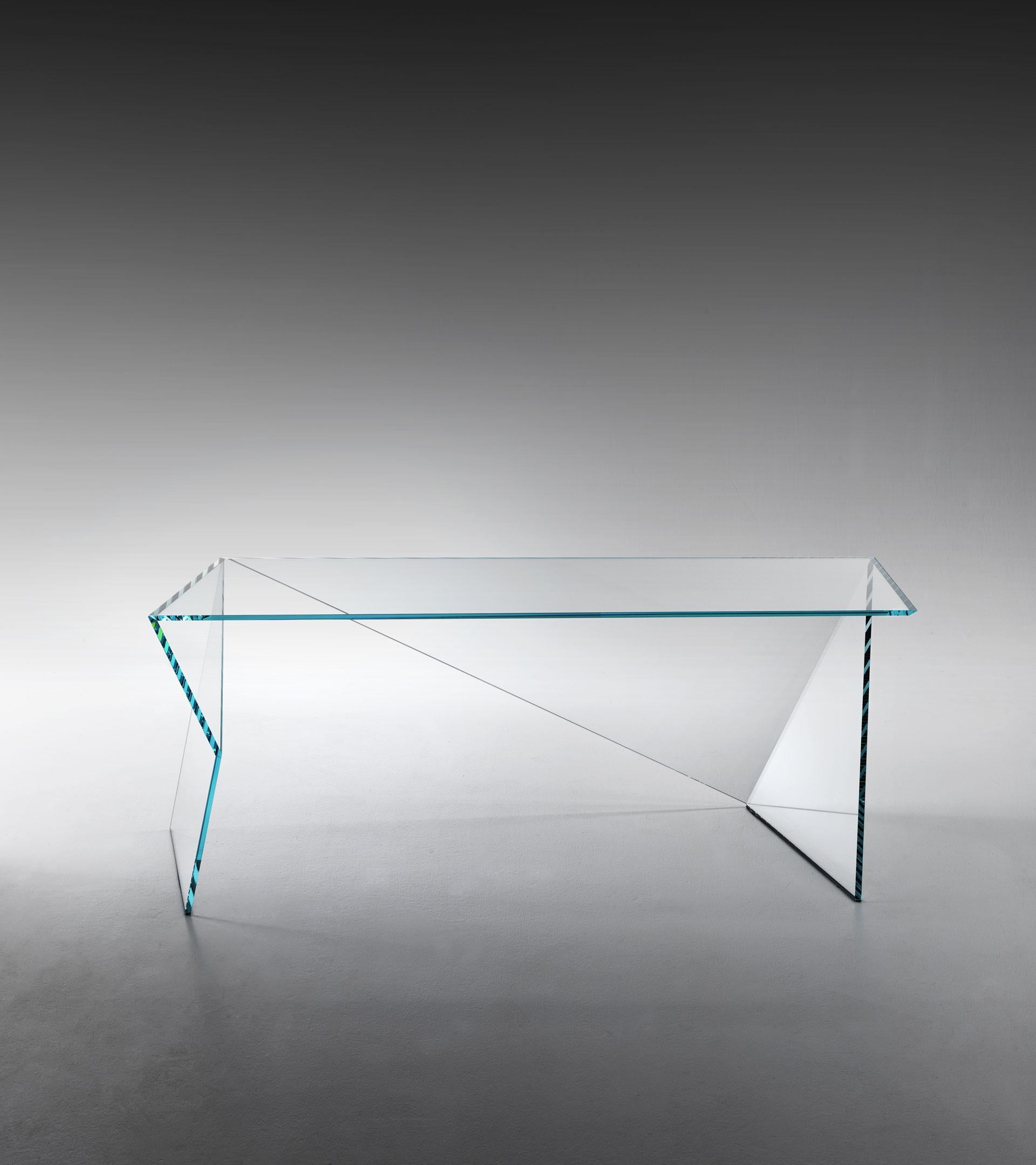 XXIe siècle et contemporain Table basse Origami en verre de cristal par Barberini & Gunnell en vente