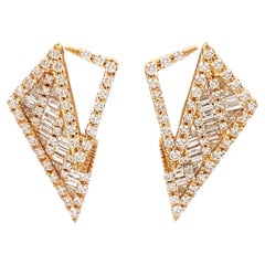 Kavant & Sharart Origami Diamond Earrings 18K Rose Gold 