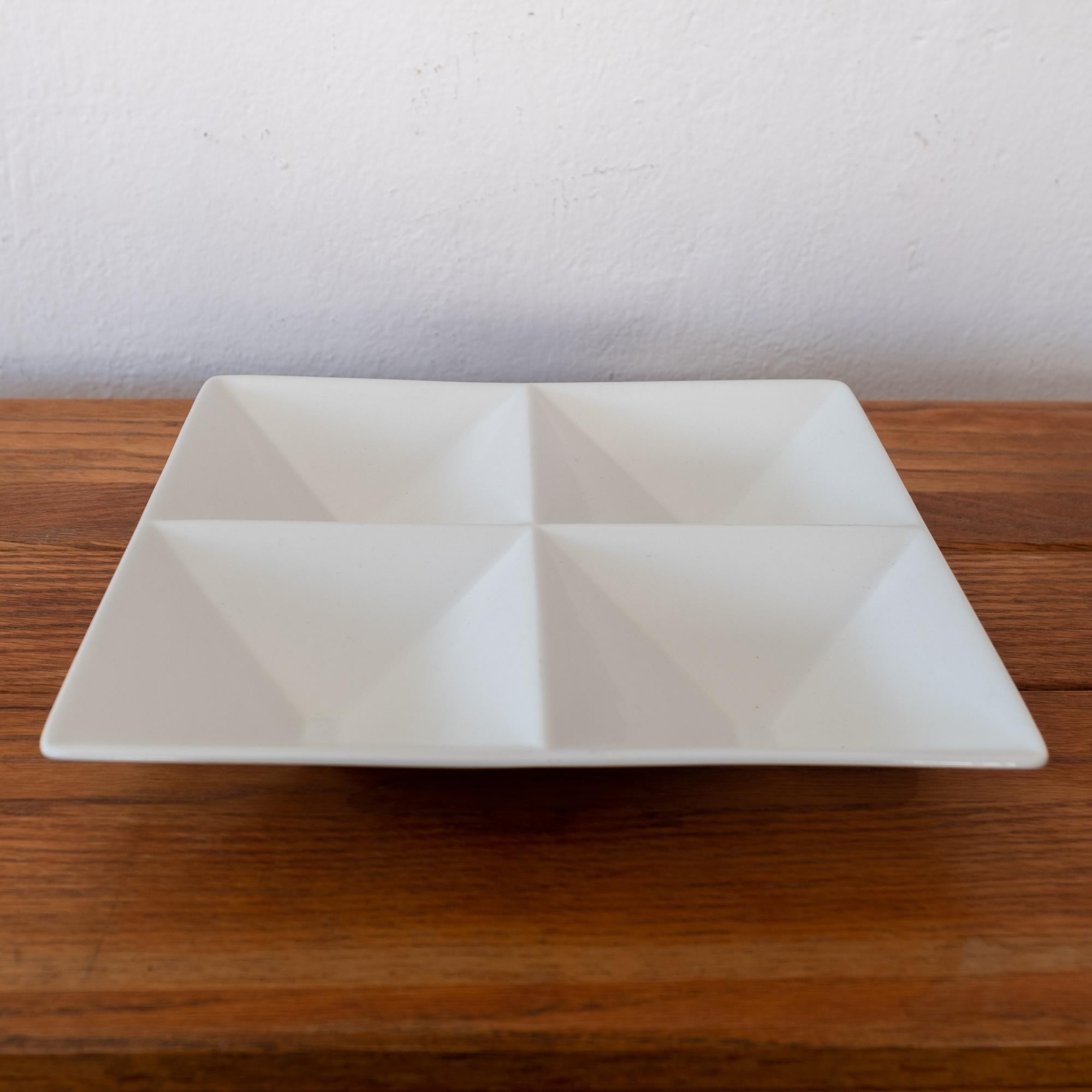 Scandinavian Modern Origami Form Ceramic Tray by Kaj Franck for Arabia