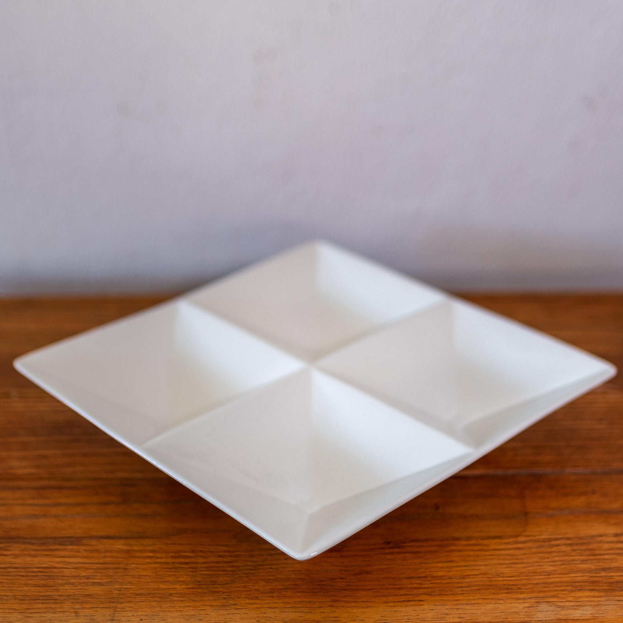 Finnish Origami Form Ceramic Tray by Kaj Franck for Arabia