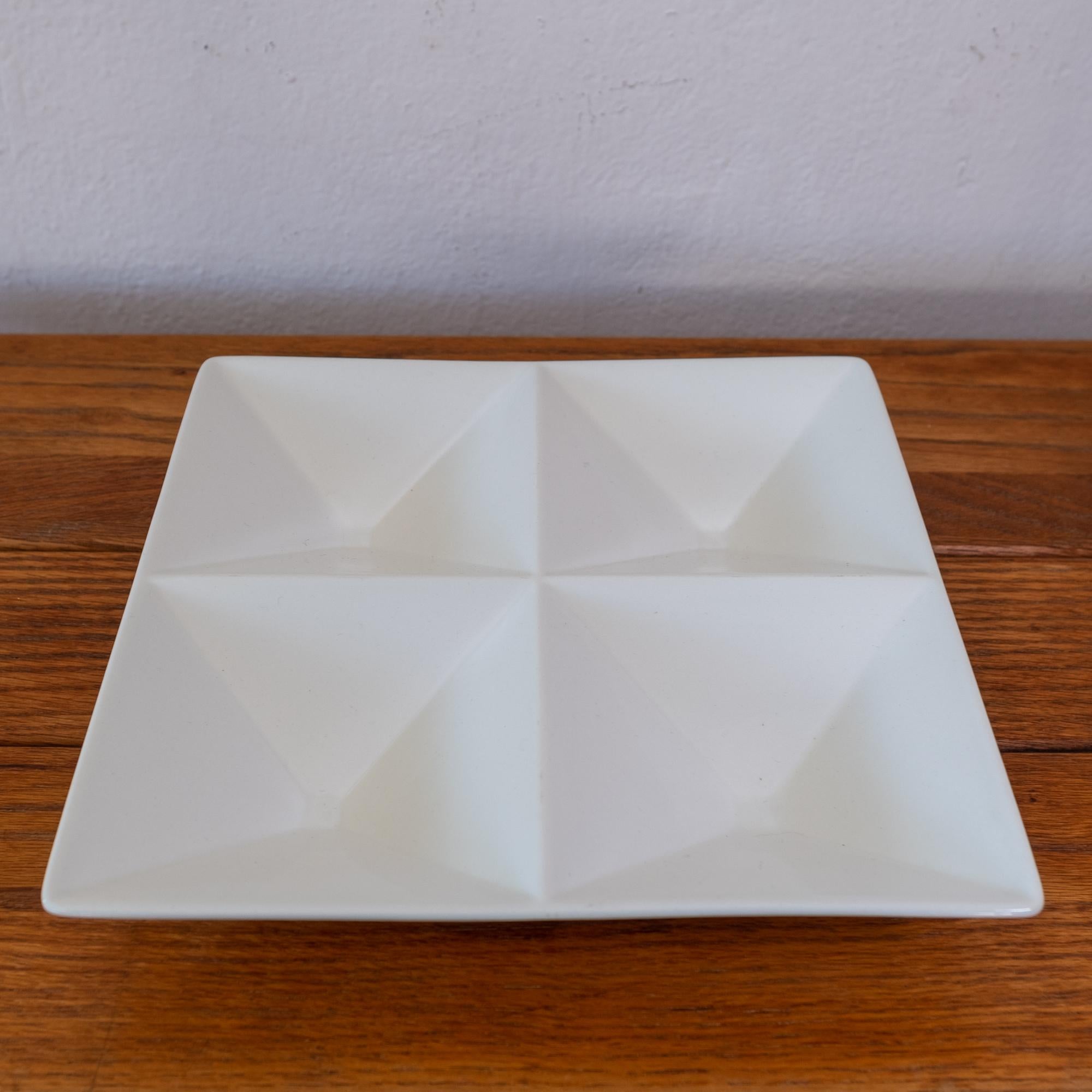 Origami Form Ceramic Tray by Kaj Franck for Arabia In Good Condition In San Diego, CA