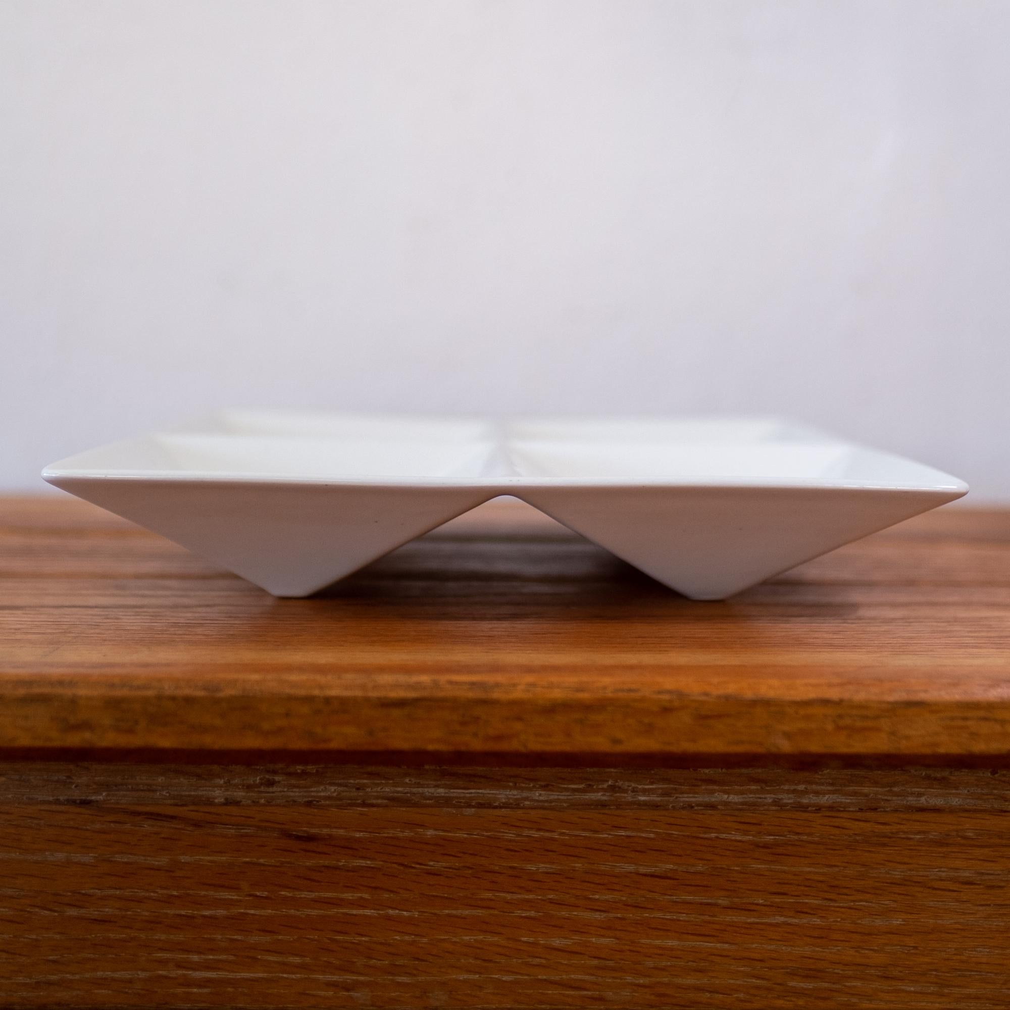 Mid-20th Century Origami Form Ceramic Tray by Kaj Franck for Arabia