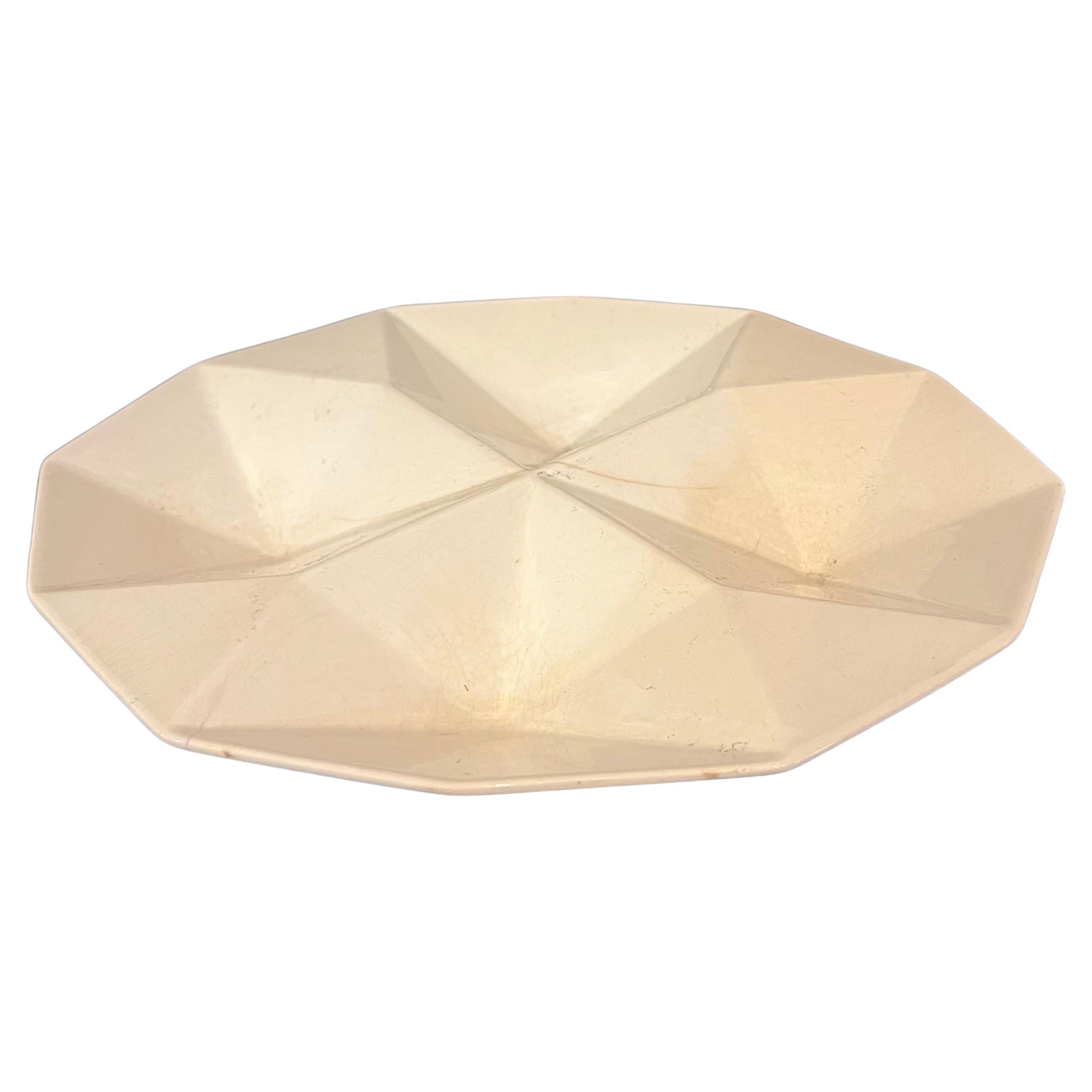 Vassoio ovale in porcellana Origami Form A di Kaj Franck per Arabia KF2