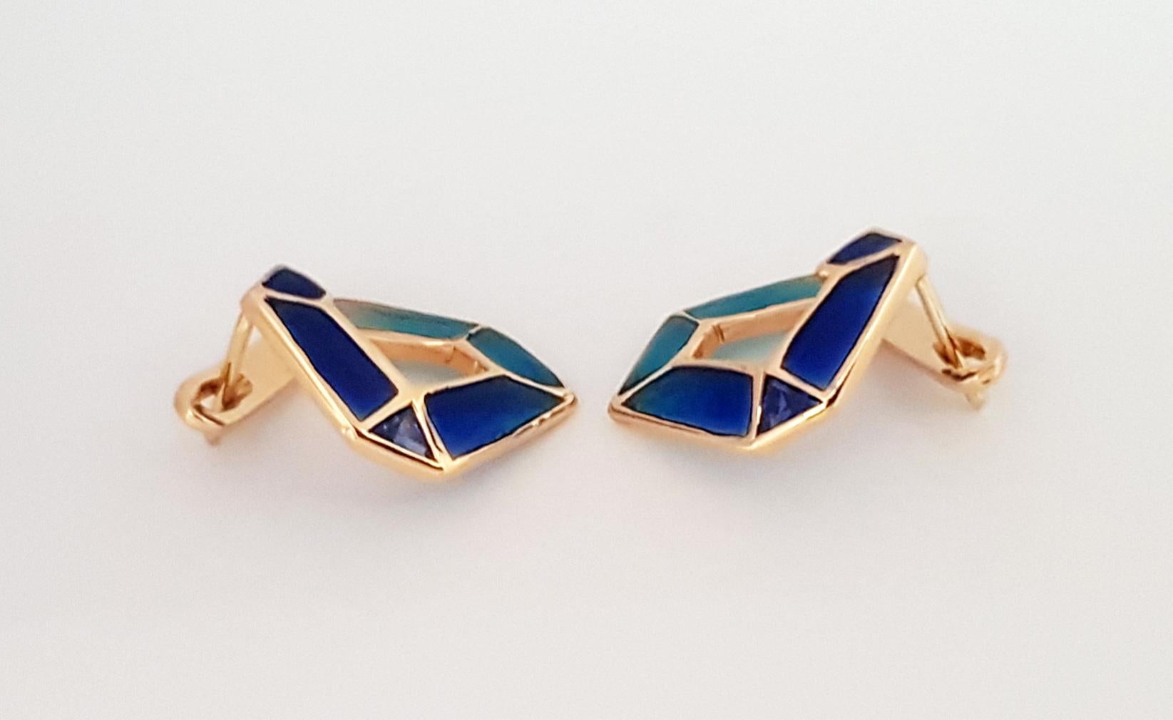 link blue earrings