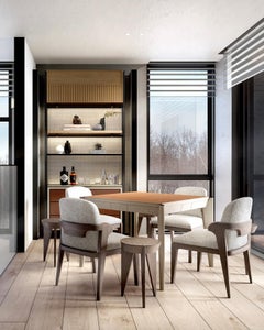 Tavolo da mahjong Origami in vera pelle di André Fu Living