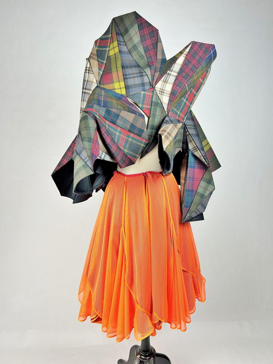 Origami plaid skirt and top by Junya Watanabe/Comme des Garçons Circa 2015 2