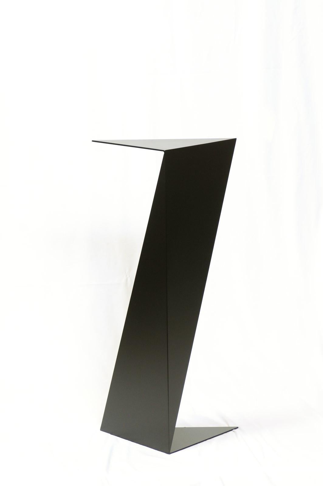 Origami Style Steel Pedestal Stand, Black Finish 6