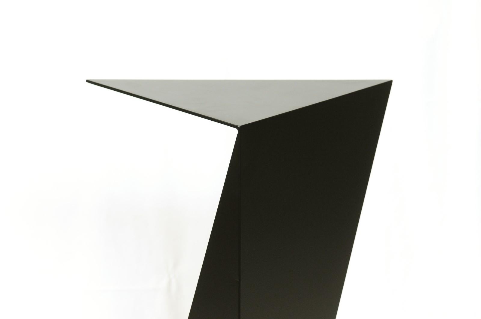 Origami Style Steel Pedestal Stand, Black Finish 8