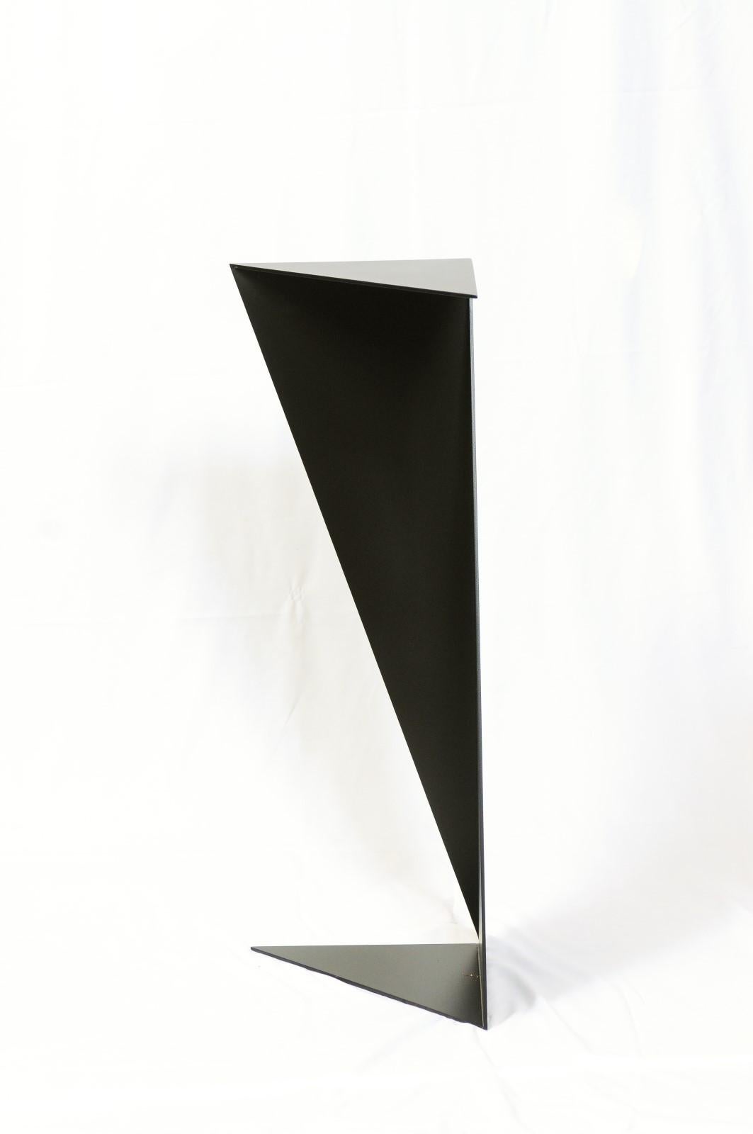 Origami Style Steel Pedestal Stand, Black Finish 1