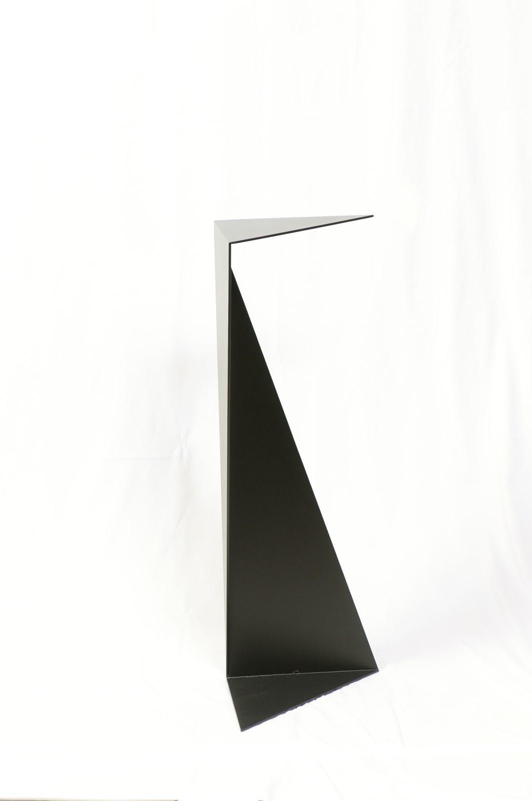 Origami Style Steel Pedestal Stand, Black Finish 2