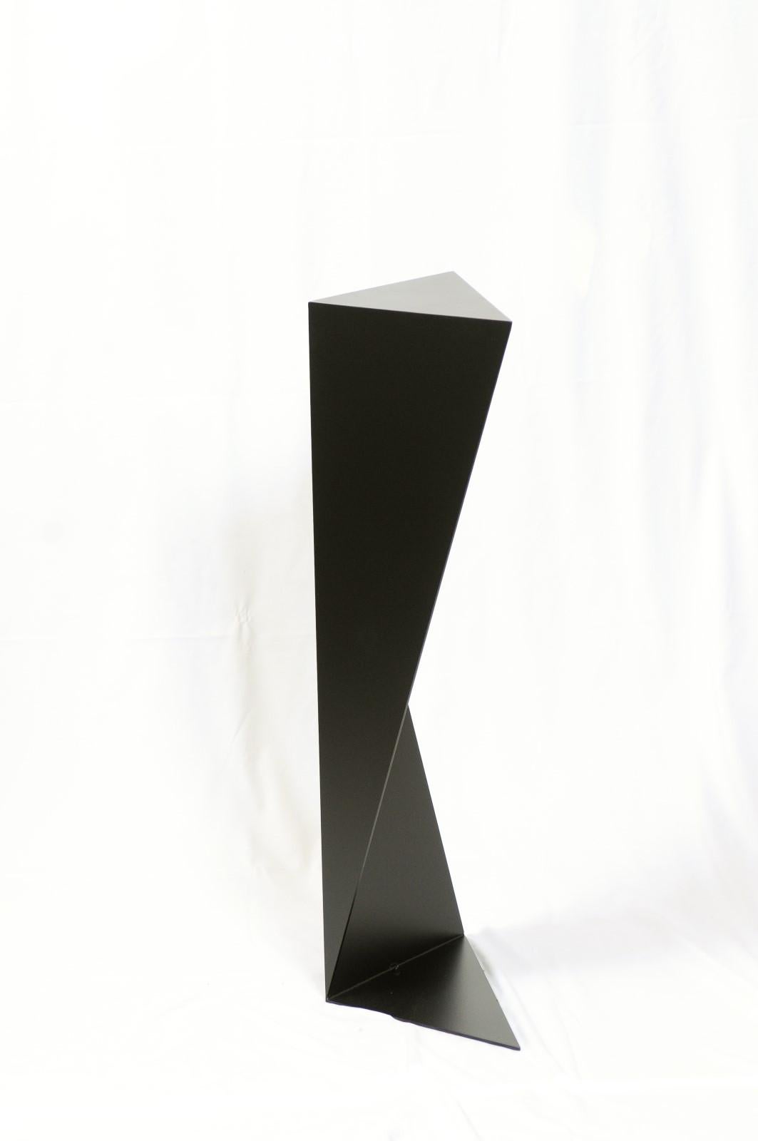 Origami Style Steel Pedestal Stand, Black Finish 3