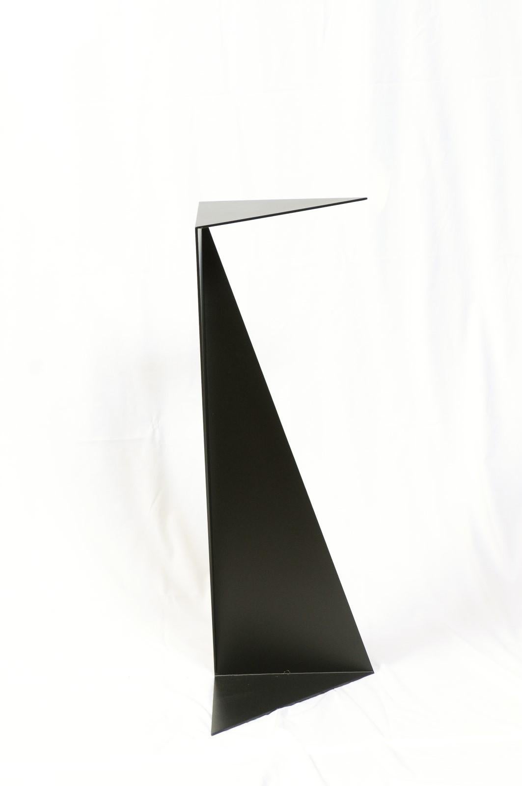 Origami Style Steel Pedestal Stand, Black Finish 4