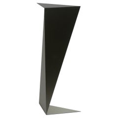Origami Style Steel Pedestal Stand, Black Finish