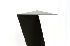 Origami Style Steel Pedestal Stand, Black Finish