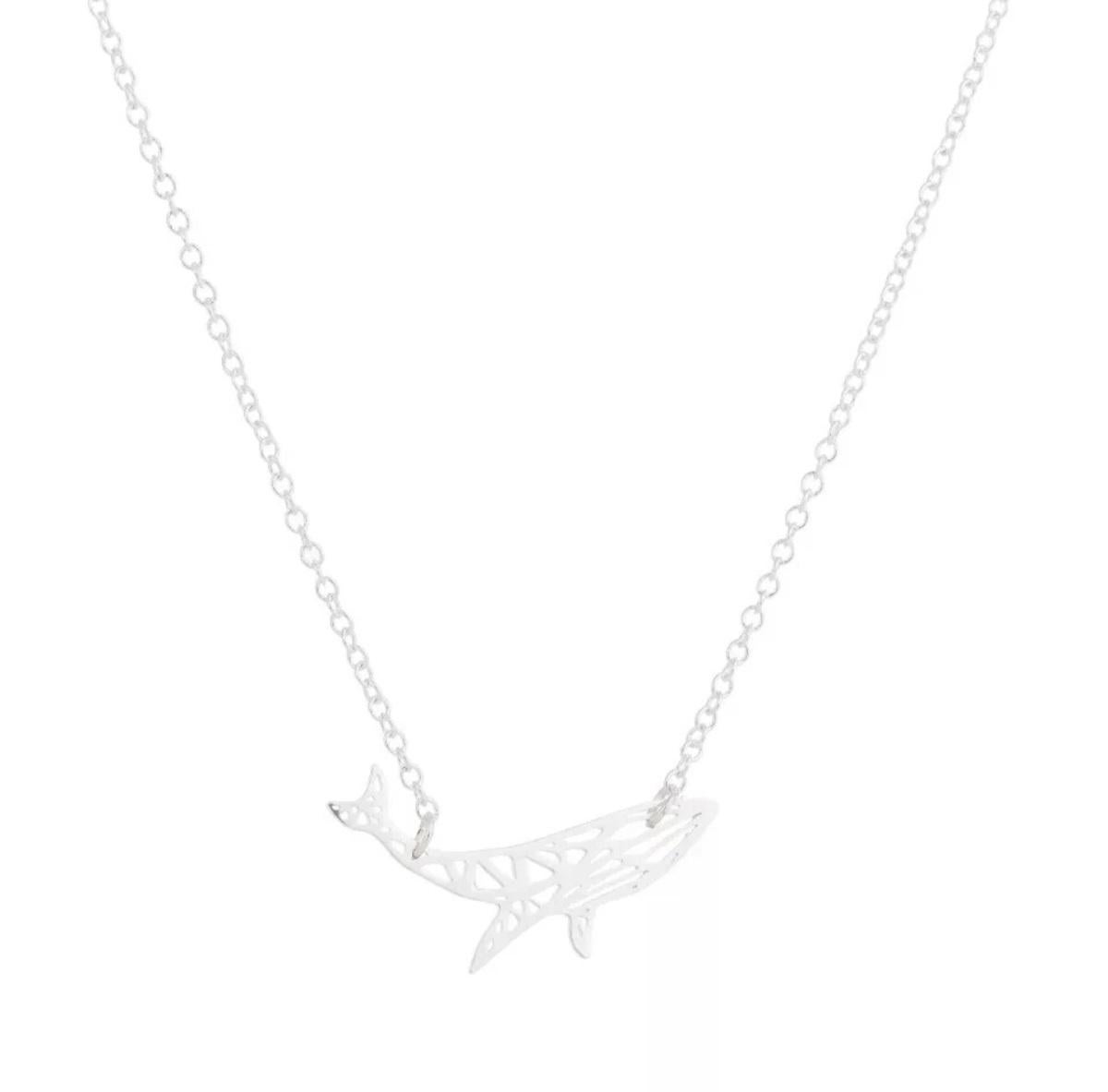 Ciondolo balena Origami Pesce Oceano Moda Gioielli in argento 925 per donne compleanno. in vendita 2