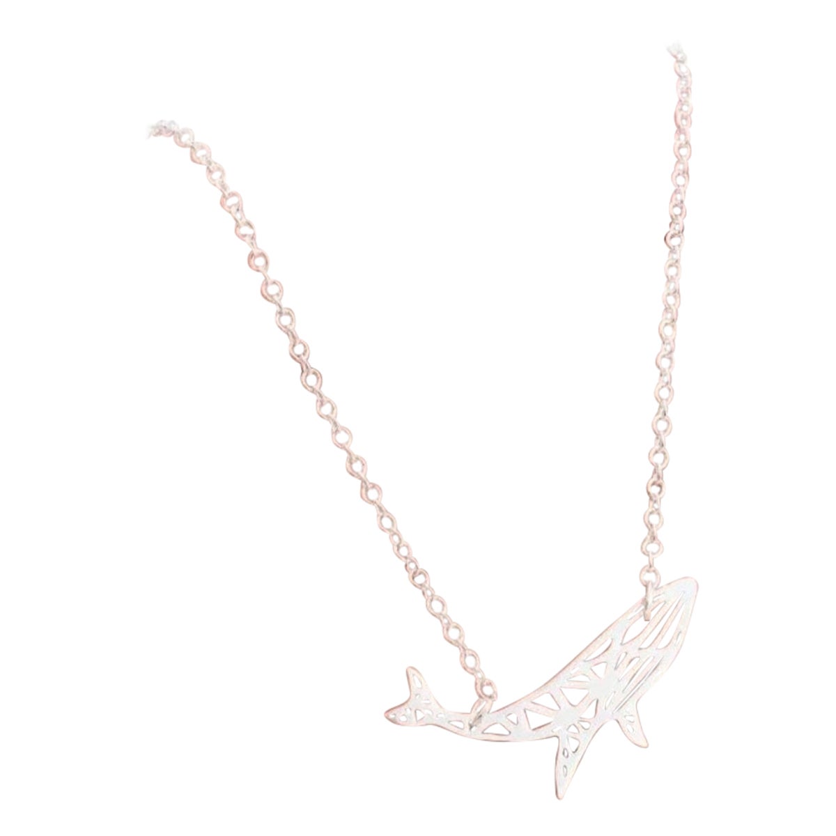 Ciondolo balena Origami Pesce Oceano Moda Gioielli in argento 925 per donne compleanno. in vendita