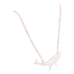 Ciondolo balena Origami Pesce Oceano Moda Gioielli in argento 925 per donne compleanno.