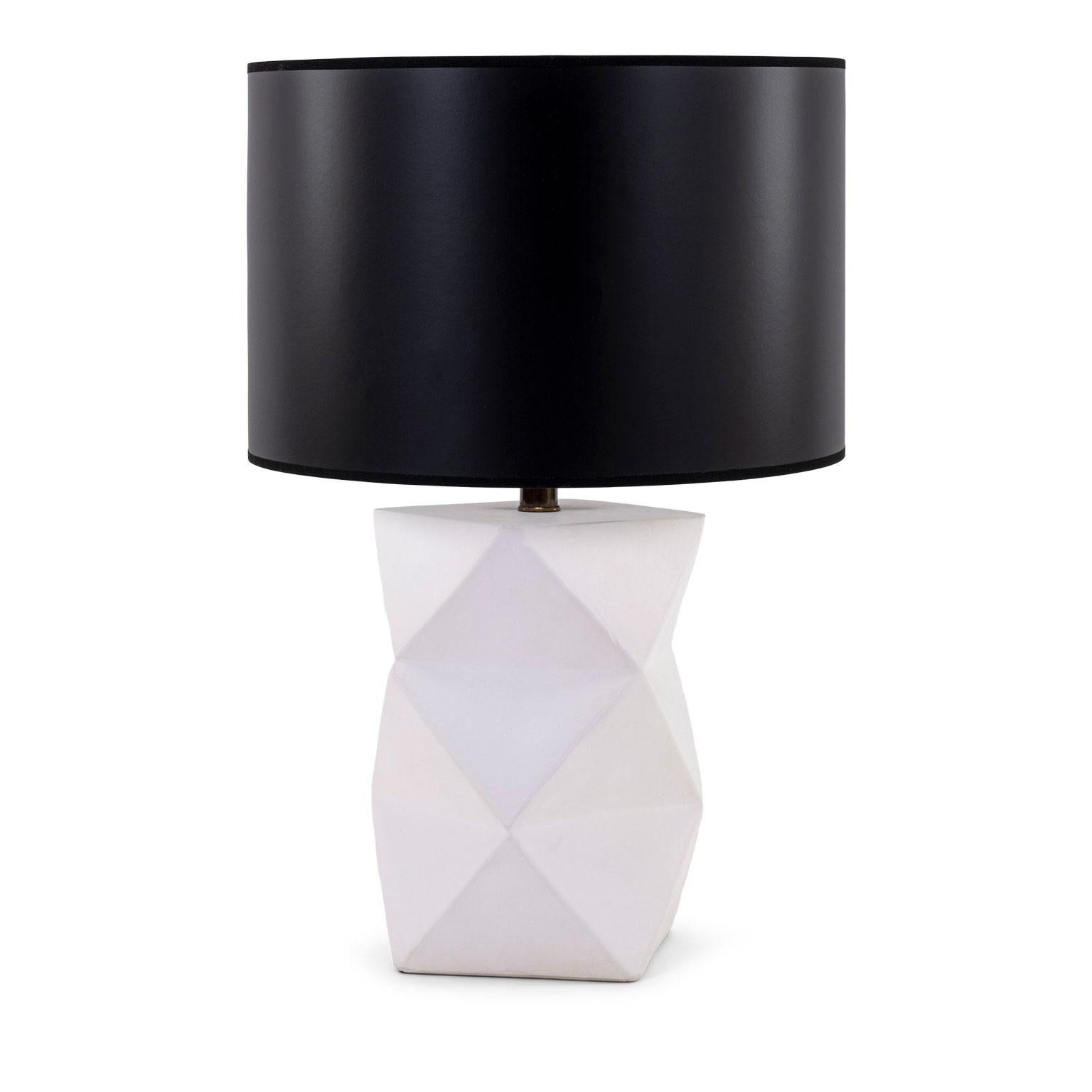 Modern 'Origami' White Plaster Lamp For Sale