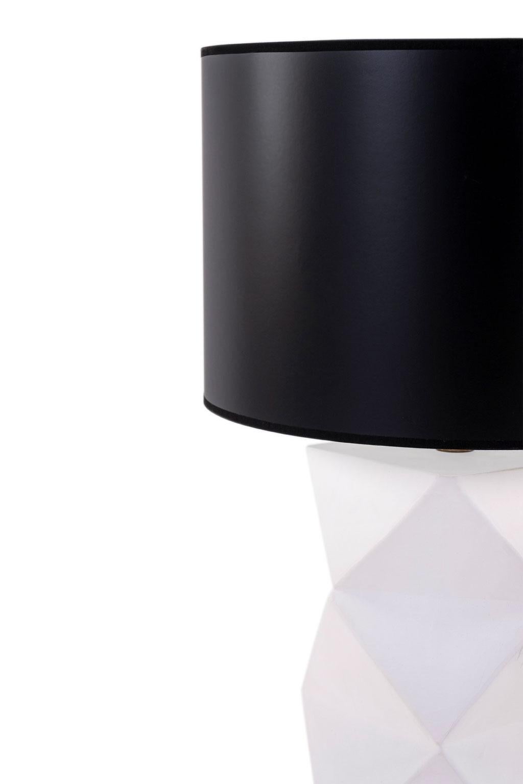 American 'Origami' White Plaster Lamp For Sale