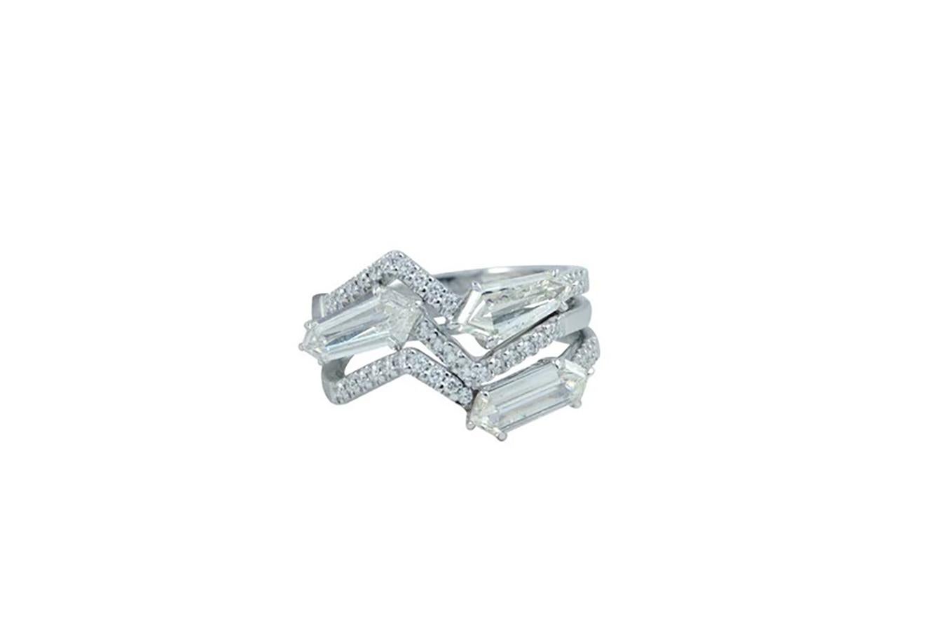 Origami Ziggy Jazz Diamond Ring 18K Gold im Zustand „Neu“ im Angebot in Bangkok, 10